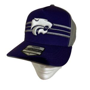 K-State Wildcats Hat Men Purple SnapBack  Cap NCAA Collegiate School New